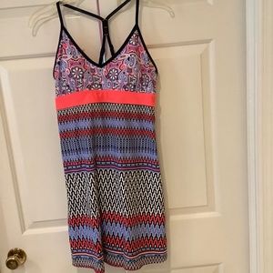 Gerry Multicolored Tennis Dress Built in Bra Size M